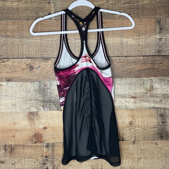 Lululemon Cool Racerback Shine On Tank Top Pigment Wind Berry Rumble Size 4 - Picture 5 of 11